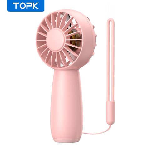 TOPK K20 Mini Portable Fan Powerful Handheld Fan Rechargeable,3 Speeds Personal Small Hand Fan for Portable Fan, Camping Supplies, Mini Fan, Electric Fan, Hand Held Fan, Power Button, Beat The Heat, Rechargeable Batteries, Stay Cool