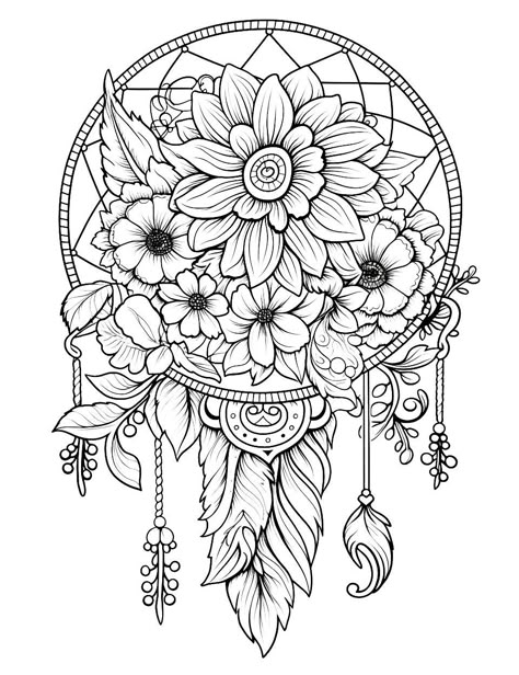 Adult Coloring Pages Free Printable, Dream Catcher Coloring Pages, Free Adult Coloring Printables, Arte Quilling, Adult Coloring Books Printables, Coloring Drawing, Mandala Animal, Coloring Pages Free Printable, Design Mandala