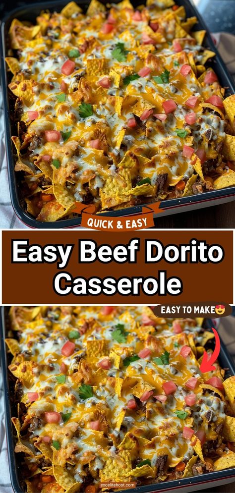 Ingredients:1 pound ground beef1 packet taco seasoning1 can (10 oz) diced tomatoes with green chilies1 can (15 oz) corn, drained1 can (15 oz) black beans, Taco Hotdish With Doritos, Healthy Meals Made With Ground Beef, Taco Dorito Casserole Ground Beef, Taco Hamburger Meat Recipes, Dorito Mexican Casserole Ground Beef, Mexican Casserole With Hamburger Meat, Hamburger Meat Recipes Taco Casserole, Beef Dorito Casserole 12 Tomatoes, Taco Casserole Bake With Doritos