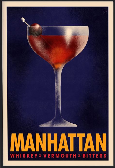 Vintage Cocktail Bar Aesthetic, Vintage Liquor Ads, Cocktail Vintage Illustration, Manhattan Cocktail Aesthetic, Cocktail Poster Vintage, Bar Posters Vintage, Vintage Bar Poster, Speakeasy Poster, Vintage Cocktail Aesthetic