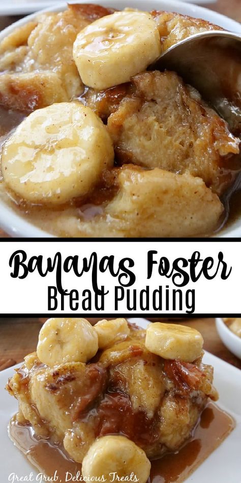 Challah Bread Pudding Recipes, Bananas Foster Bread Pudding, Banana Foster Bread Pudding, Sweet Challah Bread, Bananas Foster Bread Pudding Recipe, Southern Bread Pudding Recipe, Biscuit Bread Pudding, Banana Bread Pudding Recipe, Bananas Foster Bread