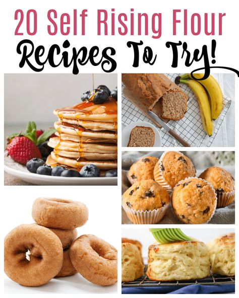 Pancake Recipe Using Self Rising Flour, Self Rising Flour Recipes, Bread Flour Recipe, Bisquick Biscuits, Cinnamon Roll Recipe Homemade, Biscuits Cookies, Bisquick Recipes, No Flour Cookies, Homemade Muffins