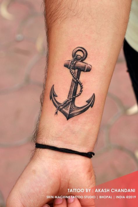 Navy Anchor Tattoos, Tattoo Designs On Hand, Marine Tattoos, Anker Tattoo Design, Small Anchor Tattoos, Tattoo Anchor, Herren Hand Tattoos, Navy Tattoos, Small Anchor