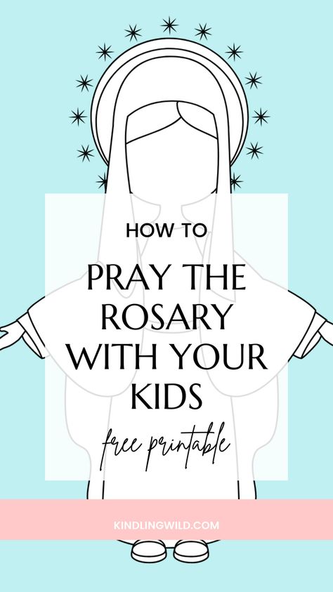 Rosary Lessons For Kids, Rosary Activities For Preschool, Rosary Coloring Page Printables, Rosary For Kids Printable, Hail Mary Prayer For Kids Free Printable, Rosary Activities Catholic, Free Catholic Printables Children, Catholic Sunday School Activities, Rosary Crafts For Kids Catholic