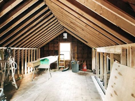 Attic Master Suite, Attic Makeover, Garage Attic, Attic Staircase, Attic Office, Attic Renovation Ideas, Finished Attic, Attic Closet, Garage Loft