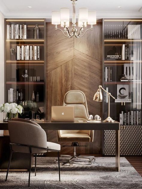 Office Interior Design Luxury Classic, Ceo Office Design Luxury, Lawyer Office Interior, Lawyer Office Design, Advocate Office, Ceo Office Design, Executive Office Design, Small Office Design Interior, Luxxu Modern Design Living