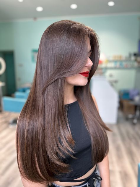 Haircuts For Long Hair Straight, Haircuts For Long Hair With Layers, Brown Hair Looks, Hair Inspiration Long, Straight Hair Cuts, Layered Haircuts For Medium Hair, Bangs With Medium Hair, Hairstyles For Layered Hair, Long Brown Hair