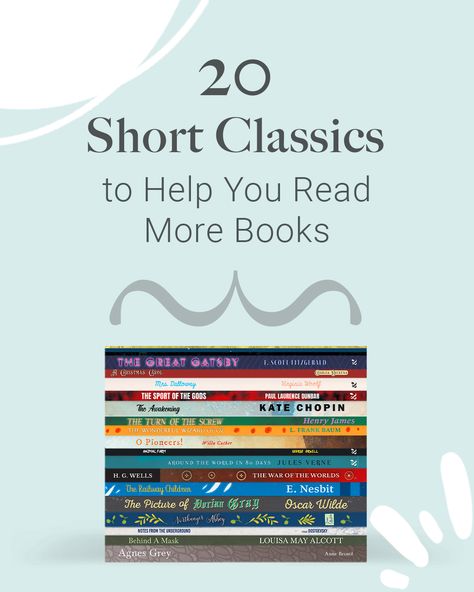 We've compiled a list of the best short classic books to help you broaden your literary knowledge in no time. These 20 volumes are all masterful works of literature under 250 pages, and we've ordered them from shortest to longest. Read on our blog. #shortclassicbooks #shortclassics #classicbooks #readandcobooks #readingchallenge #readinggoal Short Classic Books, Short Books To Read, Classic Reads, Classics To Read, Book Club Reads, Books Everyone Should Read, Short Novels, Reading Goals, Read More Books