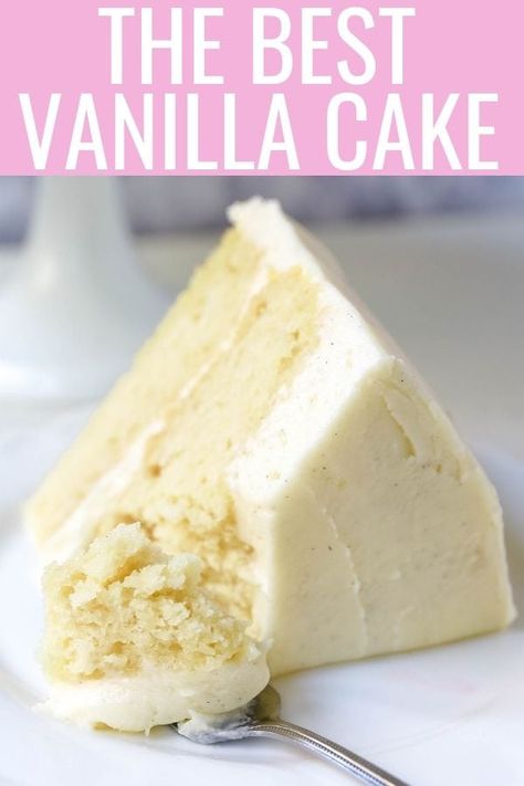 Best Homemade Vanilla Cake, Homemade Vanilla Cake Recipe, Vanilla Bean Buttercream Frosting, The Best Vanilla Cake, Vanilla Bean Recipes, Best Vanilla Cake, Best Vanilla Cake Recipe, Homemade Vanilla Cake, Vanilla Bean Buttercream