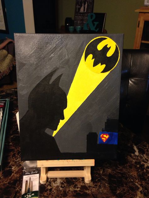 Batman Logo Painting, Batman Parking Spot Painting, Bat Man Painting, Batman Painting Easy, Batman Canvas Painting, Batman Drawing Easy, Batman Painting, Drawing On Canvas, Vinyl Art Paint