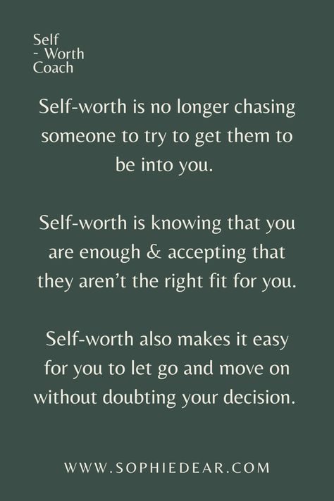 What exactly is Self-Worth? How do we convince ourselves we’re worth fighting for? How do we feel we’re worthy of anything in life? CLICK to meet The Self-Worth Coach and start understanding how to take action steps that will help you feel more worthy and build a solid foundation of self-esteem to craft a more authentic life | SOPHIE DEAR - THE SELF-WORTH COACH How To Find My Self Worth, Self Worth Tips, How To Find Your Worth, How To Have Self Worth, What Is Self Esteem, I’m Worth More Quotes, Self Worth Quotes Inspiration Motivation, How To Build Self Worth, You’re Worth It Quotes