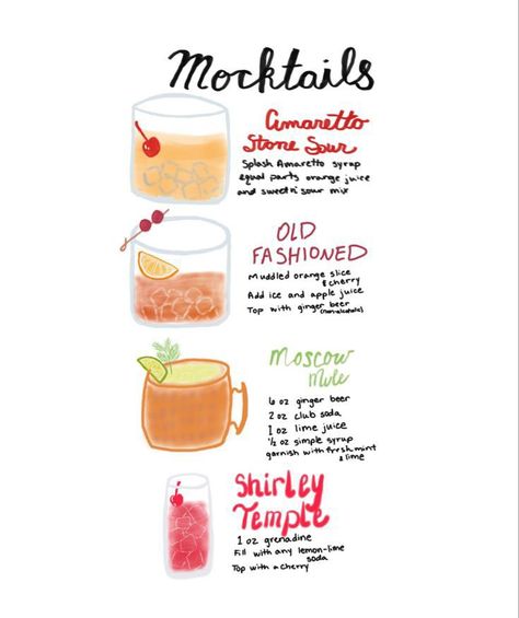 Easy At Home Mocktails, Mocktail Non Alcoholic Bar, Mocktails Non Alcoholic Moscow Mule, 20s Mocktails Non Alcoholic, Tasty Non Alcoholic Drinks, Best Mock Tails, Mocktails That Are Good For You, Fun Easy Mocktails, Mock Tails To Order At A Bar