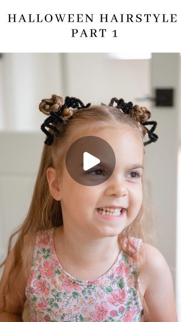 47K likes, 347 comments - its.lauren.reed op September 4, 2024: "It’s spooky season! How fun is this spider hairstyle?? 🕷️ You could do it as one big bun or as two space buns! You just need 4 pipe cleaners and a couple of hair ties!! More spooky season hairstyles to come 🎃 #halloweenhairstyles #halloweenhair #kidshairstyles #kidshair #momsofinstagram #hairstyles #hairtutorial #spookyseason #hairideas #halloween". Crazy Hair Day Spider Bun, Pumpkin Space Buns Hair, Toddler Spooky Hair Day, Toddler Fairy Hairstyles, Kids Spider Hair, Crazy Hair Spider, Halloween Spider Hair Bun, Halloween Bun Hairstyles, Crazy Hair Day Pumpkin Bun