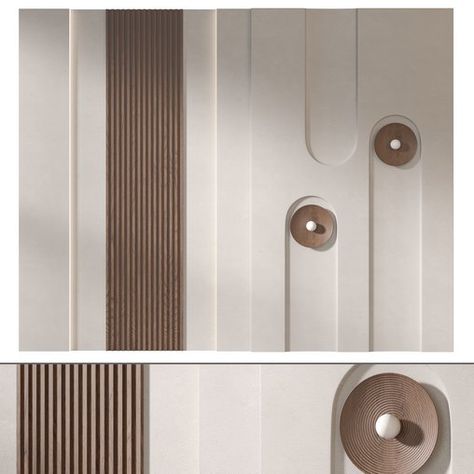 Headboard 3d Wall Panel 02 Wall Panel Design Living Room Modern, Circle Feature Wall, 3d Panel Wall Ideas, Highlight Wall, Wall Panelling Design, Moulding Wall, Stone Floor Texture, Accent Wall Panels, Drawing Room Design