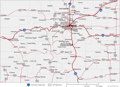 City map of Colorado Map Of Colorado, Highway Map, Old West Town, Colorado Towns, Colorado National Monument, Colorado Map, Road Trip To Colorado, Colorado Plateau, Colorado City