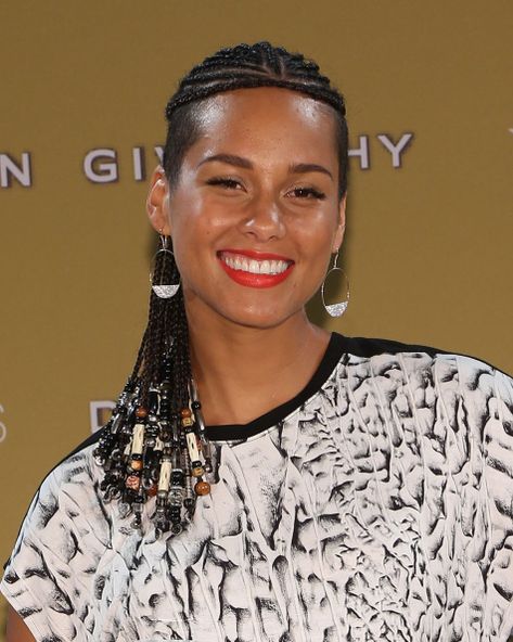 Hairspiration: Alicia Keys’ Most Iconic Braided Looks Over The Years | MadameNoire Braided Hairstyles With Shaved Sides, Women With Braids, Faux Undercut, Hairstyles With Shaved Sides, Shaved Side Haircut, Alicia Keys Hairstyles, Best Braided Hairstyles, Side Haircut, Braids Step By Step