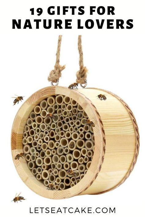 If you have an outdoorsy person on your list, these gifts for nature lovers — from bee houses to reef-friendly sunscreen — are sure to delight. #gifts #christmas #giftsforher #giftsforhim Honeysuckle Candle, Mason Bee House, Outdoorsy Style, Mason Bees, Insect Hotel, Bee House, Outdoor Gifts, How To Make Rope, Tree Hugger