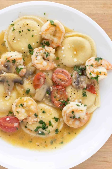 Shrimp Ravioli, Shrimp Scampi Recipe, Delicious Seafood Recipes, Scampi Recipe, Ravioli Recipe, Shrimp Scampi, Best Dinner Recipes, Fresh Pasta, Seafood Dishes