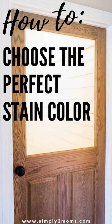 Stained Doors White Trim, Sherwin Williams Stain Colors, Interior Doors Stained, Perfect Stain Color, Exterior Stain Colors, Cabinet Stain Colors, Stained Front Door, Best Wood Stain, Minwax Stain Colors