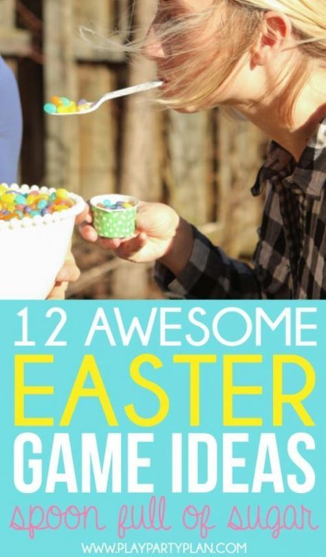 Eggcellent Easter Games | Traditional, Unique, Minute to Win It & More Easter Game Ideas, Fun Easter Games, Easter Games For Kids, Easter Party Games, Minute To Win It Games, Minute To Win, Easter Games, Games For Adults, Diy Ostern