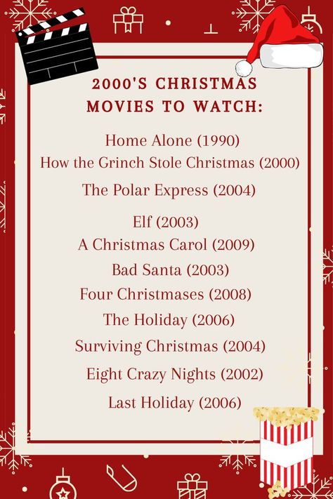 2000s Christmas, Movie Watchlist, Surviving Christmas, Winter Movies, Christmas Movies List, Christmas Movie Night, Christmas Playlist, Movie Recommendations, Last Holiday