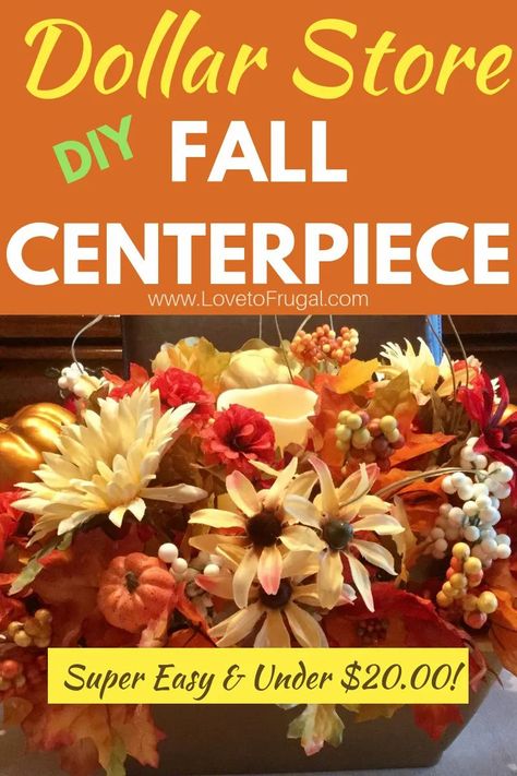 Fall Centerpieces For Table Diy, Dinner Table Decorations, Thanksgiving Dinner Table Decorations, Fall Dining Room Table, Fall Centerpieces Diy, Dollar Tree Centerpieces, Fall Dining Room, Table Centerpieces Diy, Fall Decor Dollar Tree