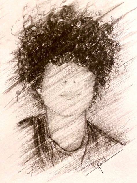 Curly Guy Hair Drawing, Curly Boy Hair Drawing, How To Draw Short Curly Hair, Curly Hair Sketch Male, Boy With Curly Hair Drawing, Curly Hair Guy Drawing, Curly Hair Men Drawing, Curly Hair Anime Boy, Curly Hair Boy Drawing