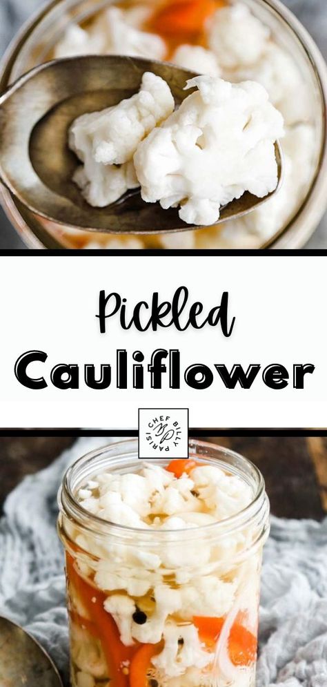 Pickled Cauliflower Recipe, Tacos Salad, Easy Dill Pickles, Easy Pickling Recipes, Pickle Recipes Homemade, Pickled Cauliflower, Home Canning Recipes, Brine Recipe, Cauliflower Recipe