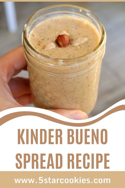 Kinder Bueno Spread Kinder Bueno Recipes, Bueno Recipes, Canadian Food, Spread Recipes, Hazelnut Spread, Coconut Recipes, Mct Oil, Delicious Cocktails, Homemade Chocolate