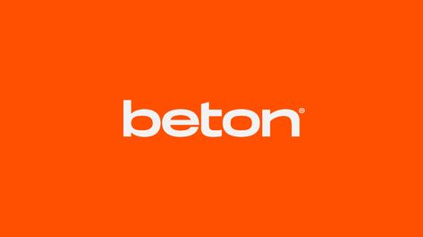 Beton | Brand Identity on Behance Orange Architecture, Sports Advertising, Learn Marketing, Logotype Typography, Pantone Palette, Branding Typography, Typo Logo, Logo Project, Adobe Creative Cloud