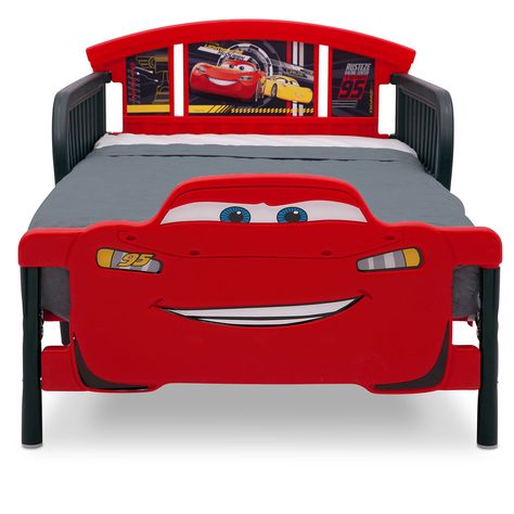 Disney Cars Bedroom Decor, Fun Character Design, Disney Cars Bedroom, Race Car Bedroom, Toddler Car Bed, Cars Bedroom Decor, Bed 3d, Car Bedroom, Keeping Kids Safe