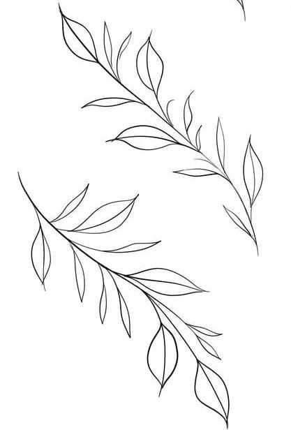 Simple Leaves Tattoo, Eucalyptus Leaves Tattoo, Flower Leaves Tattoo, Leaf Branch Tattoo, Leaf Tattoo Design, Flower Tat, Vine Tattoos, Simple Leaf, Wrist Tattoos For Women