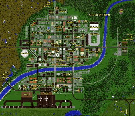 Minecraft Layouts Houses, Minecraft City Map Layout, Minecraft City Layout Plans, City Layout Minecraft, Minecraft Town Blueprints, Minecraft City Plan, Minecraft World Layout, Town Layout Ideas, Minecraft City Map