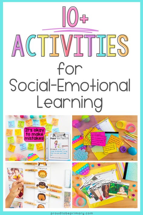 Explore a variety of activities for social-emotional learning that help nurture many of the social-emotional skills in K-3 classrooms. From interactive activities, to reflective exercises, and picture books that are perfect for an SEL read aloud on the topics of self-management, self-awareness, growth mindset, and friendships. Empower students with social and emotional tools while creating a supportive learning environment. Plus, sign up to receive a FREE emotions lessons and activities! Social Emotional Learning Special Education, Self Kindness Activities, 1st Grade Counseling Activities, Prek Sel Activities, Two Year Old Social Emotional Activities, Hands On Sel Activities, Social Skills Activities For Kindergarten, Self Esteem Preschool Activities, Social Emotional Learning Games Preschool