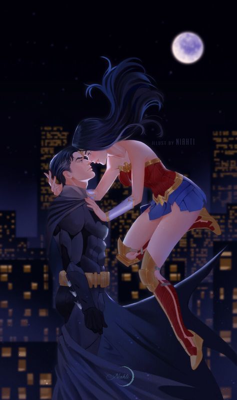 Justice League Art, Dc Couples, Batman Love, Batman Pictures, Wonder Woman Art, Batman Wonder Woman, Univers Dc, Superman Wonder Woman, Batman Universe