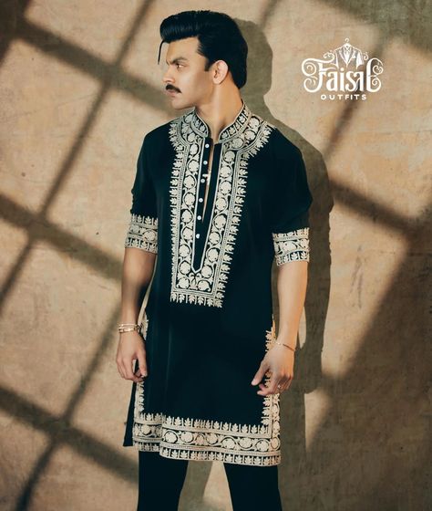 Exclusive Trending Designer Luxury Embroidery Work Kurta Pajama Set 🔥💥🖤 👉 PLEASE FOLLOW @faisaloutfits FAISAL OUTFITS IS FEATURING PLATFORM FOR MEN'S FASHION | COUTURE | STYLE | LIFESTYLE ___________________________________________________ 👉 MADE TO MEASURE AVAILABLE 🔥 TAKE A SCREENSHOT AND SEND ME ON WHATSAPP FOR ORDER 👇👇👇 🌟 BOOK YOUR ORDER ON WHATSAPP 👉+91 9027731632 🌟 ALSO DM US TO ORDER ⬇️ 👉 @faisal_kurta_design44 ___________________________________________________ 🌟 GET YOUR DRE... Black Jodhpuri, Kurta Designs Men's, Indian Wedding Suits Men, Indian Fits, Indian Wedding Clothes For Men, Mens Indian Wear, Kurta Pajama Men, Luxury Embroidery, Blazer Outfits Men