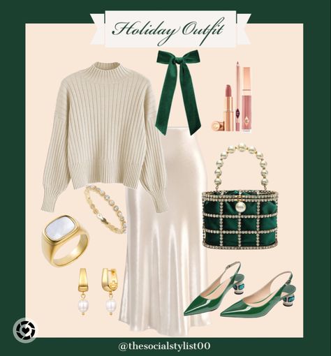 Christmas outfit, holiday outfit, holiday dress, Christmas dress, fashion, Amazon Green Christmas Party Outfit, Old Money Red Outfit, Old Money Holiday Outfits, Old Money Christmas Outfit, Classy Holiday Outfits, Old Money Christmas, Office Christmas Party Outfit, Elegant Christmas Outfit, Best Retinol Products