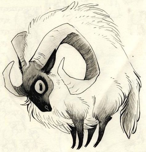 Ram Illustration Art, Cute Ram Drawing, Ram Character Design, Ram Reference, Goat Character Design, Ram Cartoon, Goat Drawings, Creature Design Concept, Botox Eyebrow Lift