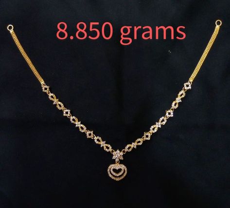 Gold Casting Necklace 8.850 grams in low weight. Chain Chocker Neckless, Necklace With Weight Gold, Low Weight Gold Jewellery, Gold Necklaces In 10 Grams, Gold Necklace 10 Grams, Weight Less Gold Jewellery, Necklace Simple Design, Kids Gold Necklace Designs, Casting Necklace Gold