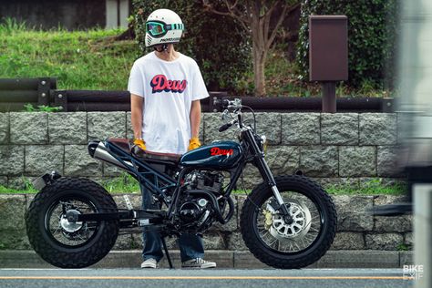 Suka-Tune: A Yamaha TW225 From Deus Japan | Bike EXIF Tw200 Custom, Tw 125, Yamaha Tw200, Honda Scrambler, Street Scrambler, Motorised Bike, Riders On The Storm, Bike Builder, Enduro Motorcycle