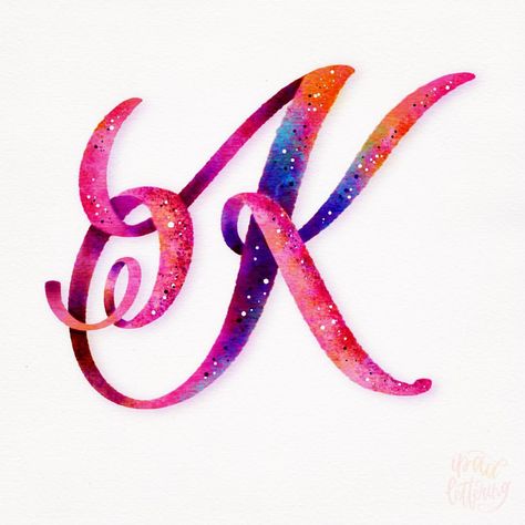 3,052 Likes, 60 Comments - Karin (@ipadlettering) on Instagram: “It’s time for my favourite letter 😄 I made this sitting in @amandaarneill’s studio and felt extra…” Letter K Design, Calligraphy Letters Alphabet, Hand Lettering For Beginners, The Letter K, Cursive Alphabet, Stylish Alphabets, Alfabet Letters, Hand Lettering Inspiration, Alphabet Wallpaper