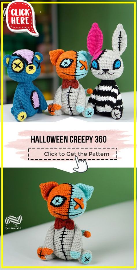 crochet Halloween Creepy 360 easy patternEasy Crochet Halloween Pattern for BeginnersClick to Get the Pattern Halloween crochetpattern crochet Spiderman Crochet, Crochet Pour Halloween, Halloween Creepy, Crochet Halloween, Confection Au Crochet, Halloween Crochet Patterns, Crochet Animals Free Patterns, Halloween Pattern, Crochet Amigurumi Free