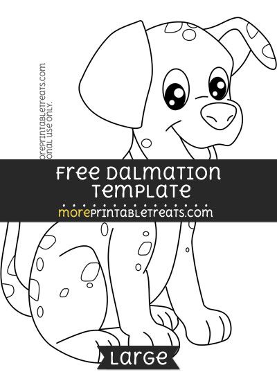 Free Dalmation Template - Large 101 Dalmations Preschool Activities, Dalmation Craft, 101 Days Of School Ideas Dalmation, Dalmatian Craft, 100 Dalmatians, Free Svg Disney, Silhouette Cameo Shirt, 100th Day Of School Crafts, 100 Day Of School