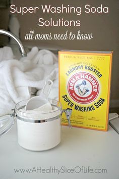 Don’t be fooled to thinking Super Washing Soda is only for laundry use, as it has countless applications that will save your sanity as you try to keep up with the messes your kiddos are making. You can find ARM & HAMMER™ Super Washing Soda detergent booster at Walmart and Dollar General for about $4-$6 for a 55 oz. box. That’s a whole lot of cleaning power for pennies! No phosphates, no fragrance- just natural clean. Diy Liquid Laundry Soap, Baking Soda Drain Cleaner, Baking Soda Cleaner, Arm And Hammer Super Washing Soda, Handy Gadgets, Healthy Slice, Laundry Booster, Washing Soda, Baking Soda Uses