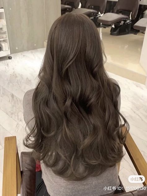 Cool Tone Brown Hair Korean, Cappucino Brown Hair Color, Mute Brown Hair Color, Milk Tea Brown Hair Asian, Cool Tone Medium Brown Hair, Cold Tone Brown Hair, Rich Ash Brown Hair, Dark Milk Tea Brown Hair, Brown Hair Colors Cool Tone