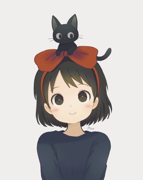 Kiki & Jiji [Kiki’s Delivery Service] : awwnime Studio Ghibli Fanart, Personajes Studio Ghibli, Seni 2d, Ghibli Artwork, Studio Ghibli Movies, Studio Ghibli Art, Ghibli Art, Cowboy Bebop, Dessin Adorable