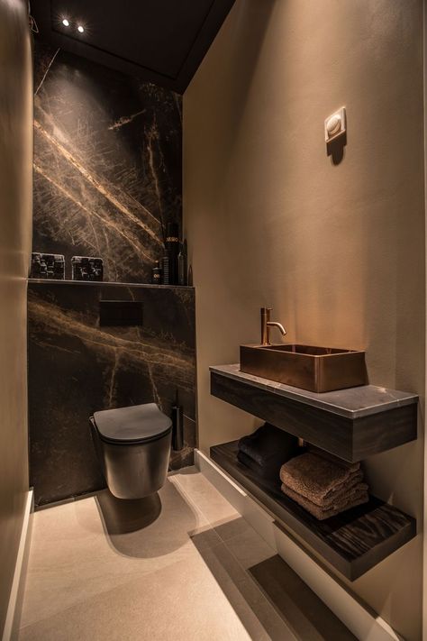 Small Toilet Design, Small Downstairs Toilet, Toilette Design, Wc Design, Small Toilet Room, Modern Small Bathrooms, Luxury Master Bathrooms, تصميم داخلي فاخر, Bathroom Aesthetic