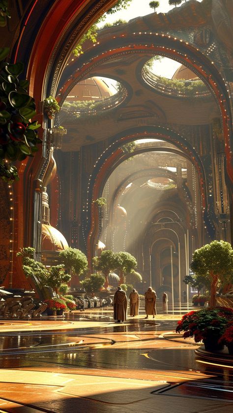 Scifi Room, The Olsen Twins, Sci Fi Landscape, Sci Fi City, Olsen Twins, Fantasy City, Fantasy Castle, Fantasy Setting, Fantasy Places