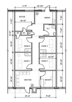 Office Design Layout Floor Plans, Spa Layout, Medical Esthetics, Minimalist Office Design, Hospital Floor Plan, Word Office, Office Building Plans, Office Layout Plan, Chiropractic Office Design