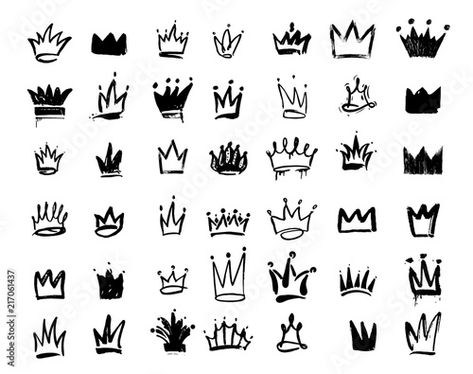 Graffiti Art Letters, Crown Drawing, Crown Photos, Graffiti Font, Crown Logo, Easy Doodles Drawings, Simple Doodles, Logo Images, Doodle Drawings